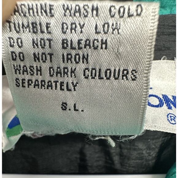 Vintage 80s 90s Windbreaker Size Large Active Sensations Track Suit Jacket Black - Picture 3 of 9